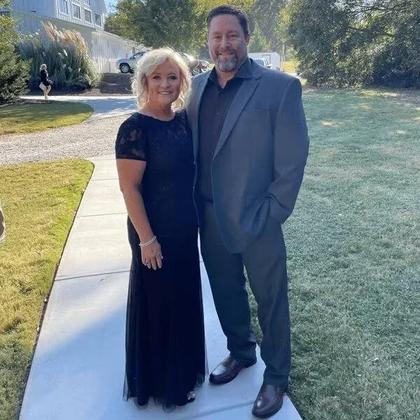 Imagem de Vestido Mãe da Noiva YOFF, tule, renda, lantejoulas, azul marinho