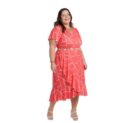 Imagem de Vestido Malha Decote V Finesse Plus Size