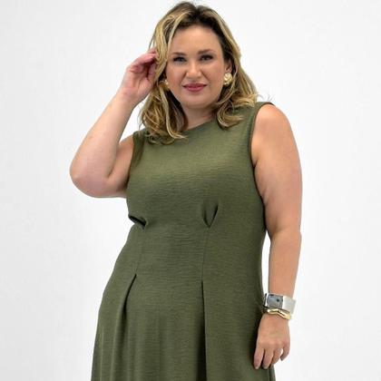 Imagem de Vestido Malwee Plus Size Regata Midi Feminino