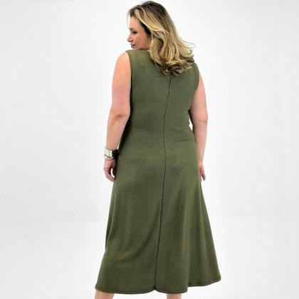 Imagem de Vestido Malwee Plus Size Regata Midi Feminino