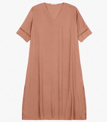 Imagem de Vestido Manga Curta em Viscose Secret Glam Marrom