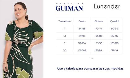 Imagem de Vestido Manga Curta Lunender - Estampado Verde - Inverno