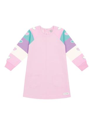 Imagem de Vestido Mangas Listradas Rosa Abrange