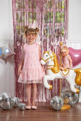 Imagem de Vestido Margaridas com Glitter Menina e Boneca