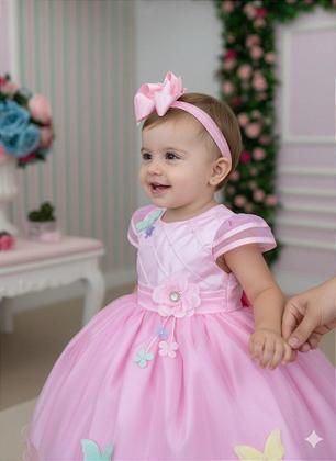 Imagem de Vestido Marie Rosa Jardim Encantado com Flores