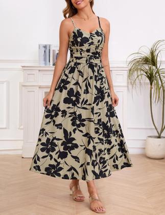 Imagem de Vestido maxi Annebouti, verão, primavera 2025, estampa floral