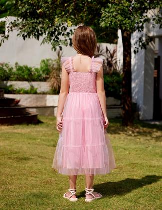 Imagem de Vestido maxi Arshiner Girl Summer sem mangas rosa tamanho 7-8