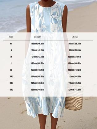 Imagem de Vestido maxi feminino Akivide com estampa floral boho de verão com bolsos