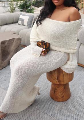 Imagem de Vestido maxi NRTHYE feminino de crochê de manga comprida