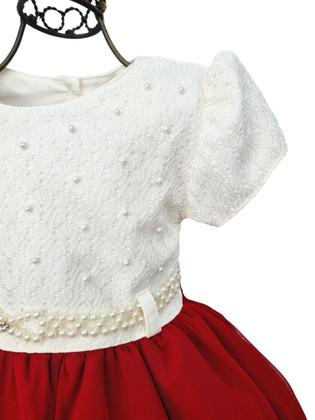 Imagem de Vestido Menina Bonita De Festa Pérolas Infantil Com Manga