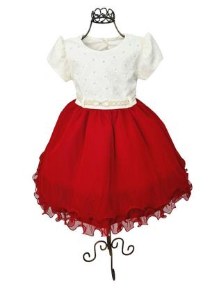 Imagem de Vestido Menina Bonita De Festa Pérolas Infantil Com Manga