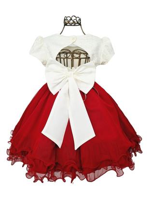 Imagem de Vestido Menina Bonita De Festa Pérolas Infantil Com Manga
