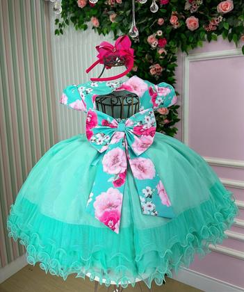 Imagem de Vestido Menina Bonita Jardim Encantado Maiza Verde