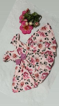 Imagem de Vestido Menina Infantil Elegante Flor Lis Florido Babado