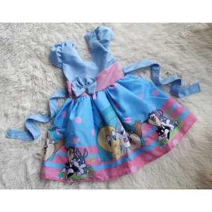 Imagem de Vestido Menina Infantil Simples Temático Looney Tunes Baby