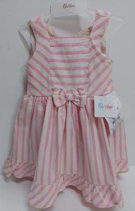 Imagem de Vestido Menina Tecido Nature Listrado Paraiso Verão Rf 15587