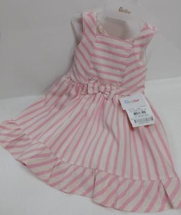 Imagem de Vestido Menina Tecido Nature Listrado Paraiso Verão Rf 15587