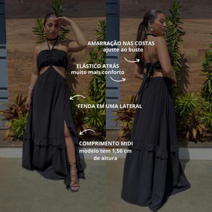 Imagem de Vestido Midi Alongado Feminino Adulto