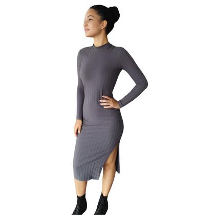 Imagem de Vestido Midi Canelado Manga Longa Colcci