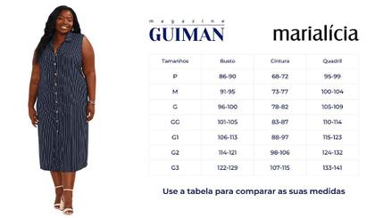 Imagem de Vestido Midi Chemise Feminino Listrado Marialícia - Elegante e Confortável