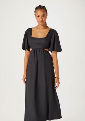 Imagem de Vestido Midi Evasê Em Linho