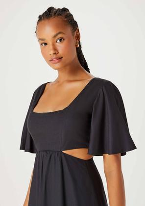 Imagem de Vestido Midi Evasê Em Linho