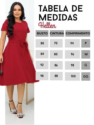 Imagem de Vestido Midi Godê Festa Social Elegante Moda Evangélica