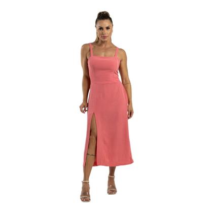 Imagem de Vestido Midi Longuete Noivado Madrinha Casamento Civil