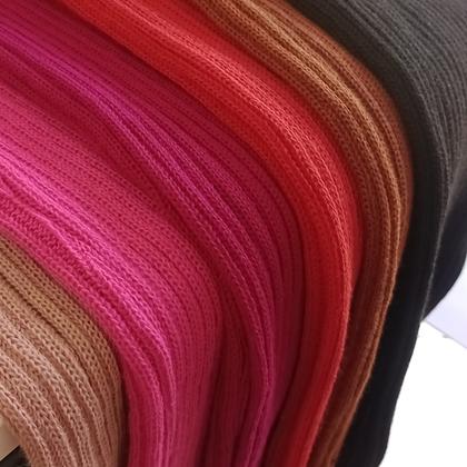 Imagem de Vestido Midi Manga Longa Decote Moda Tricot Feminino