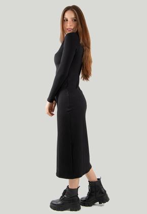 Imagem de Vestido Midi Manga Longa Ribana
