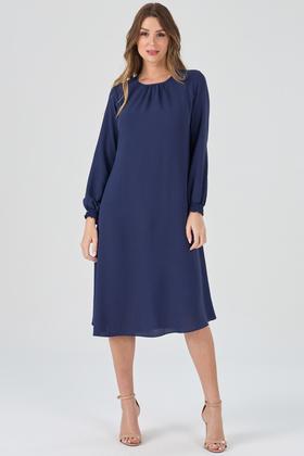 Imagem de Vestido Midi PKS Com Cinto Azul Marinho