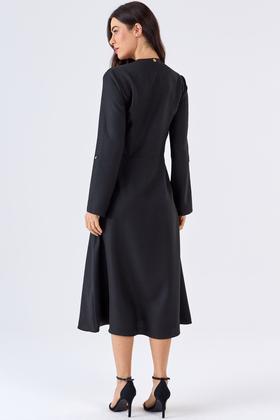 Imagem de Vestido Midi PKS Com Cinto Preto