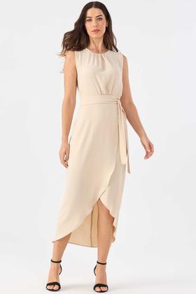 Imagem de Vestido Midi PKS Pareô Bege