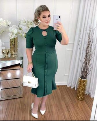 Imagem de Vestido Midi Plus Size Carmen Moda Evangélica Feminina