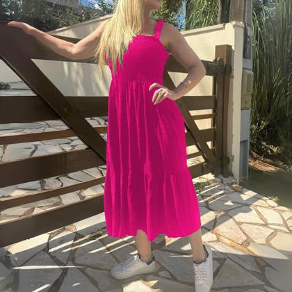 Imagem de Vestido Midi Plus Size Com Alças Ajustáveis Tendência 2025
