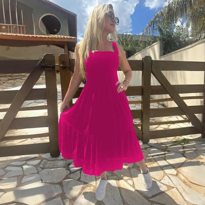 Imagem de Vestido Midi Plus Size Com Alças Ajustáveis Tendência 2025