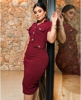 Imagem de Vestido MIDI Plus Size Cristiane Moda Evangélica Feminina