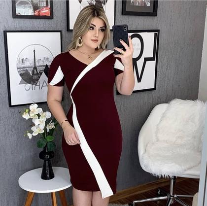 Imagem de Vestido MIDI Plus Size Dilma Moda Evangélica Feminina