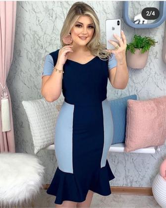 Imagem de Vestido Midi Plus Size Léia Moda Evangélica Feminina