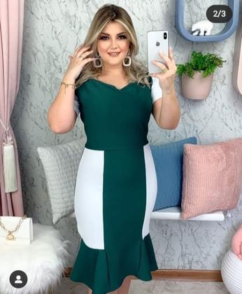 Imagem de Vestido Midi Plus Size Léia Moda Evangélica Feminina