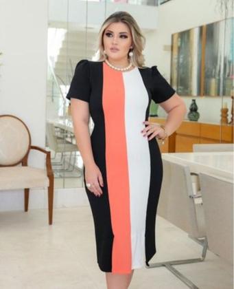 Imagem de Vestido Midi Plus Size Lia Moda Evangélica Feminina