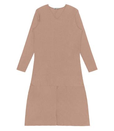 Imagem de Vestido Midi Plus Size Manga Longa Secret Glam Marrom