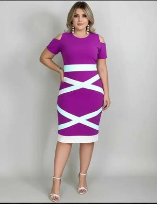 Imagem de Vestido Midi Plus Size X Moda Feminina Evangélica