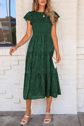 Imagem de Vestido midi PRETTYGARDEN com estampa floral de verão 2025 para mulheres