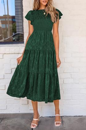 Imagem de Vestido midi PRETTYGARDEN com estampa floral de verão 2025 para mulheres