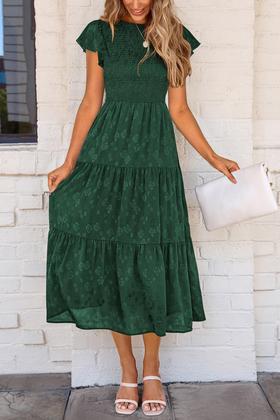 Imagem de Vestido midi PRETTYGARDEN com estampa floral de verão 2025 para mulheres