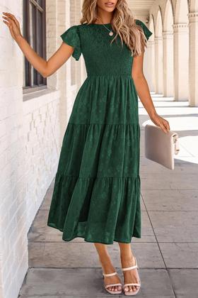 Imagem de Vestido midi PRETTYGARDEN com estampa floral de verão 2025 para mulheres