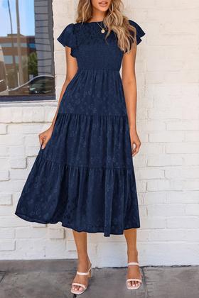 Imagem de Vestido midi PRETTYGARDEN com estampa floral de verão 2025 para mulheres