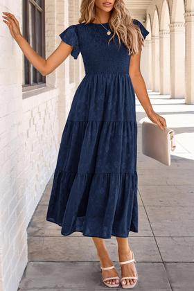 Imagem de Vestido midi PRETTYGARDEN com estampa floral de verão 2025 para mulheres