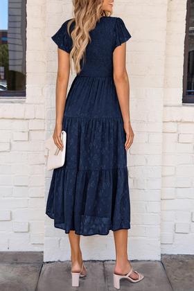 Imagem de Vestido midi PRETTYGARDEN com estampa floral de verão 2025 para mulheres